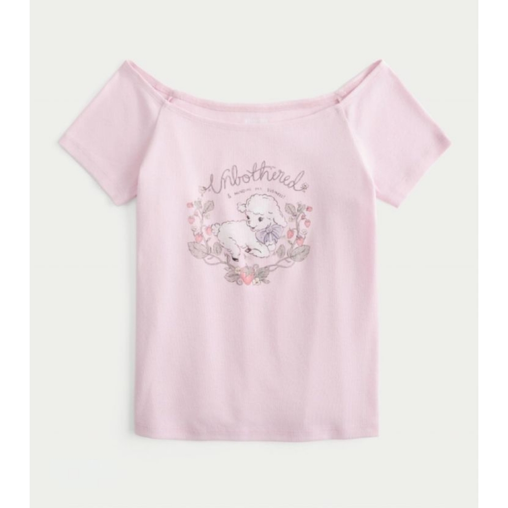 Hollister Baby Lamb Off Sleeve Tee
